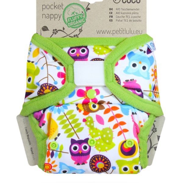 Petit Lulu aio/zsebes mosható pelenka - Boldog bagoly