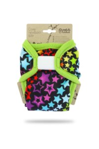 Petit Lulu pul újszülött mosható pelenka külső - Szivárványos csillagok