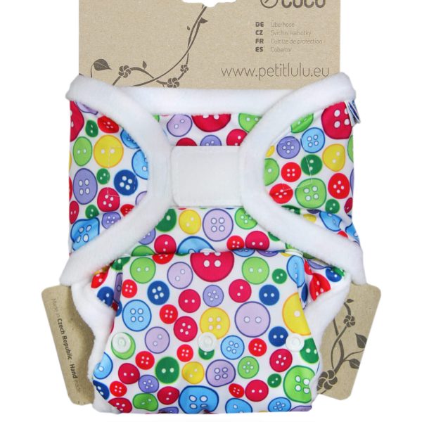Petit Lulu pul mosható pelenka külső prefoldtartó füllel - Gombok