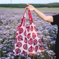 Briony újrahasznosított Bevásárló Táska - Pomegranate