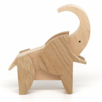Elefánt - kézműves mágneses fa játék állat