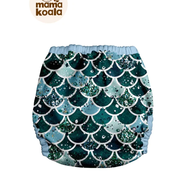 Mama Koala mosható pelenka külső - Kékséges pikkelyek