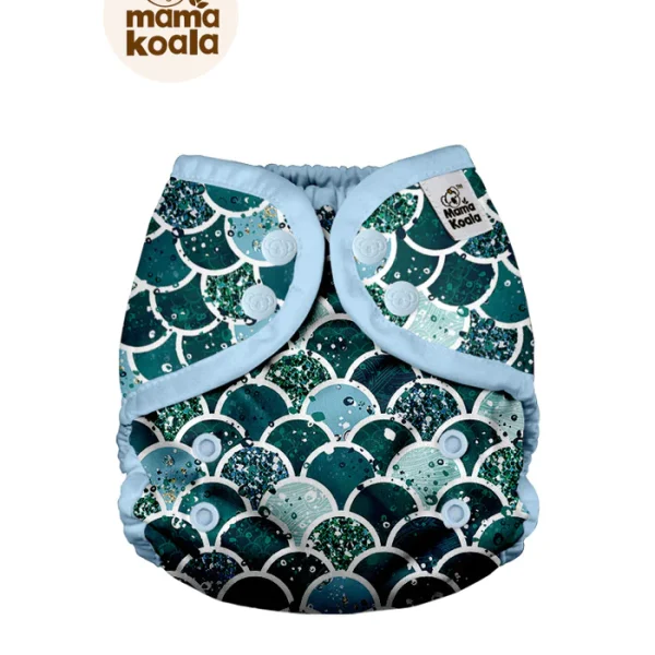 Mama Koala mosható pelenka külső - Kékséges pikkelyek