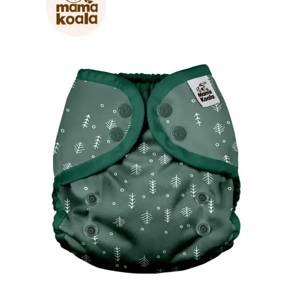 Mama Koala mosható pelenka külső (3-8 kg) - Tűlevél (patentos)