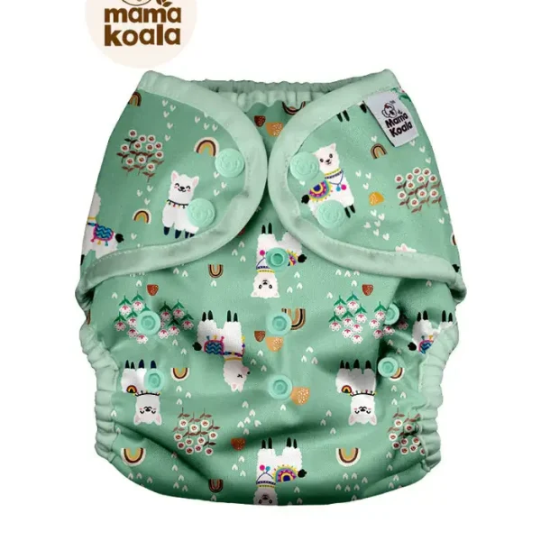 Mama Koala mosható pelenka külső (8-18 kg) - Lámák (patentos)