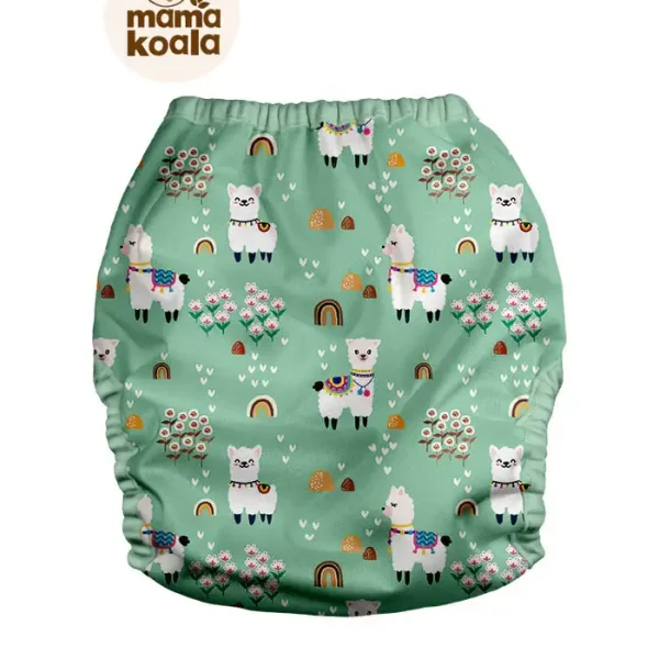 Mama Koala mosható pelenka külső (8-18 kg) - Lámák (patentos)