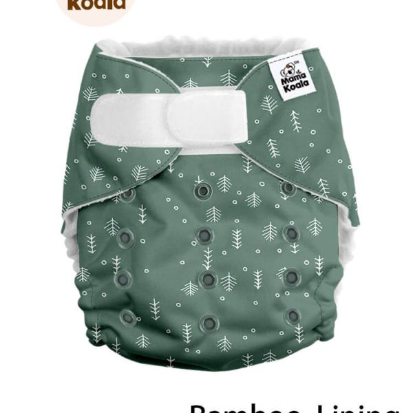 Mama Koala bambuszos zsebes pelenka - Tűlevél (tépőzáras)