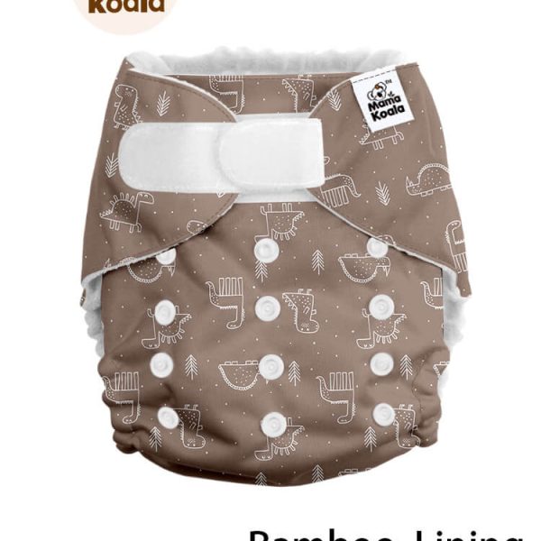 Mama Koala bambuszos zsebes pelenka - Dínók (tépőzáras)