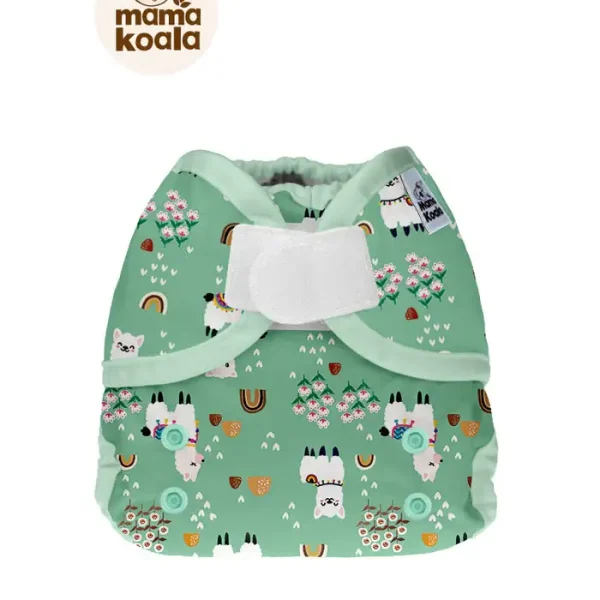 Mama Koala mosható pelenka külső (3-8 kg) - Lámák (tépőzáras)