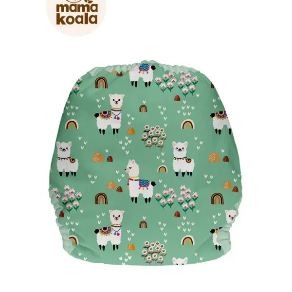 Mama Koala mosható pelenka külső (3-8 kg) - Lámák (tépőzáras)