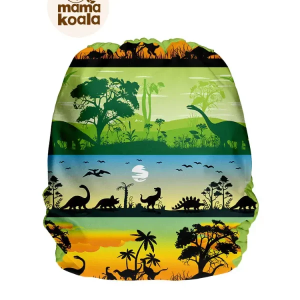 Mama Koala mosható pelenka külső (8-18 kg) - Dínóvilág (tépőzáras)