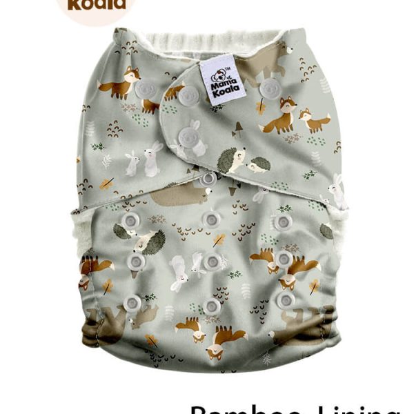 Mama Koala bambuszos zsebes pelenka - Erdő állatai