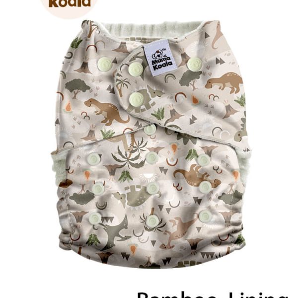 Mama Koala bambuszos zsebes pelenka - Növényevő dínók