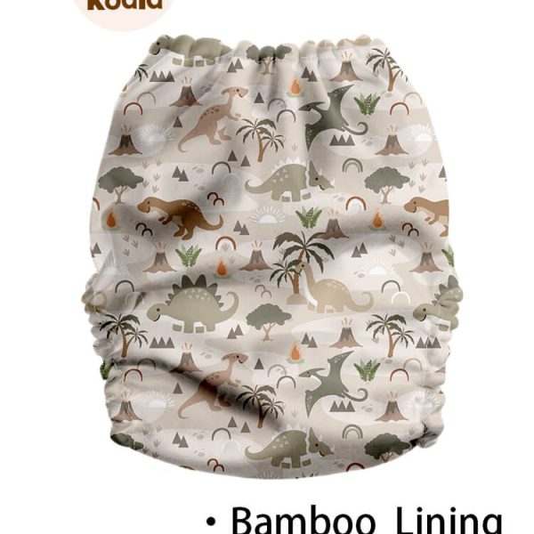 Mama Koala bambuszos zsebes pelenka - Növényevő dínók