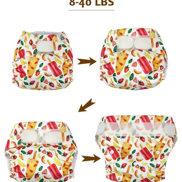 Mama Koala zsebes pelenka 2.0 - Szívecskék (tépőzáras)