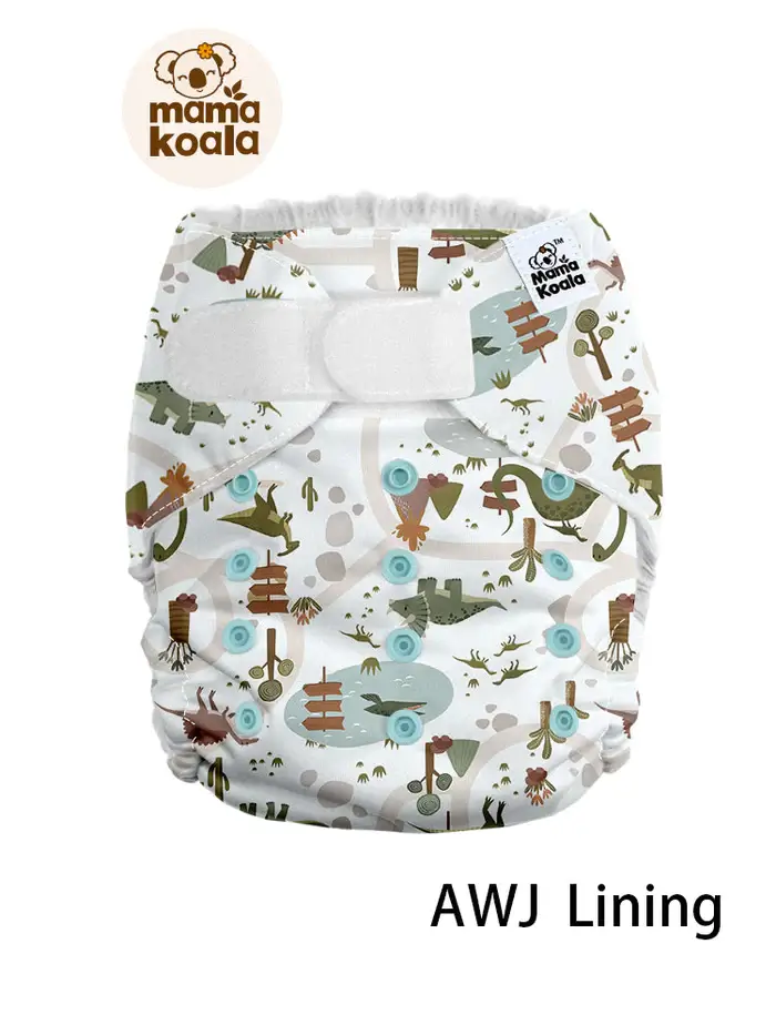 Mama Koala AWJ belsejű zsebes pelenka 2.0 - Dínópark (tépőzáras)