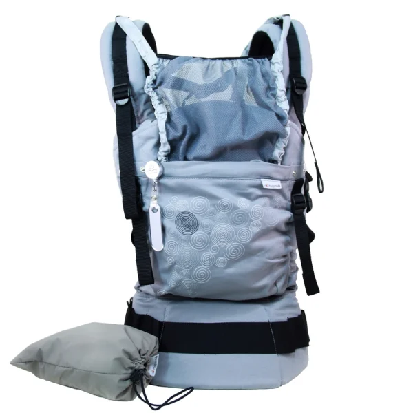 Magyarinda® Klasszik Pro Kalandor csatos babahordozó - Ezüst bárányos