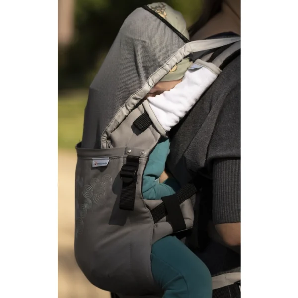 Magyarinda® Klasszik Pro Kalandor csatos babahordozó - Ezüst bárányos