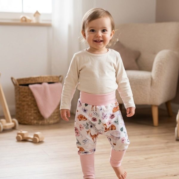 Temiti többméretes hordozós nadrág őzike mintával babán